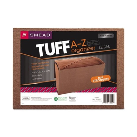 Smead Smead, TUFF EXPANDING FILES, 21 SECTIONS, 1/21-CUT TAB, LEGAL SIZE, REDROPE 70320